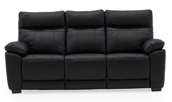 Compiano 3 Seater Fixed - Black