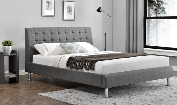 Lyon Fabric Bed - 4' 6 - Charcoal
