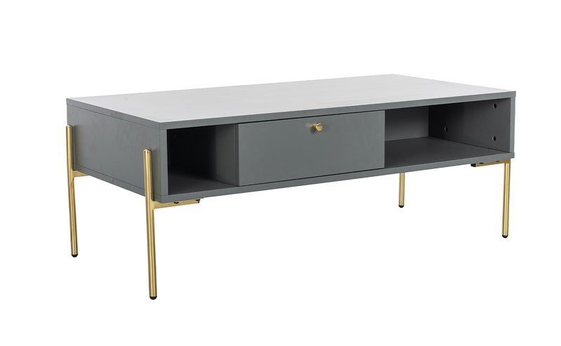Milan Coffee Table 1200 - Grey and Gold