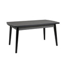Mags Dining Table Extending 2000 - Grey Top Black Leg