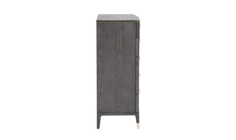 Darcy Tall Chest 5 Drawer - Ebony