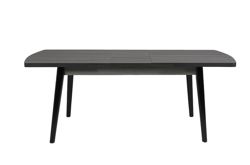 Mags Dining Table Extending 2000 - Grey Top Black Leg