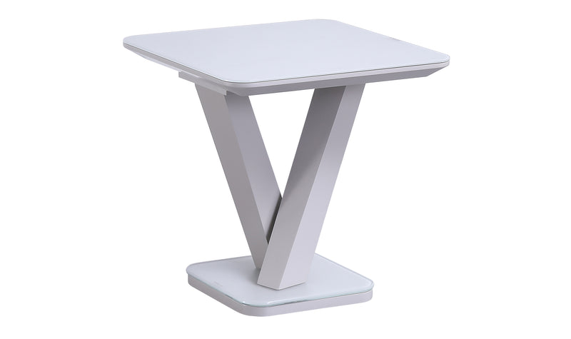 Rossbeg Lamp Table - Light Grey Matt