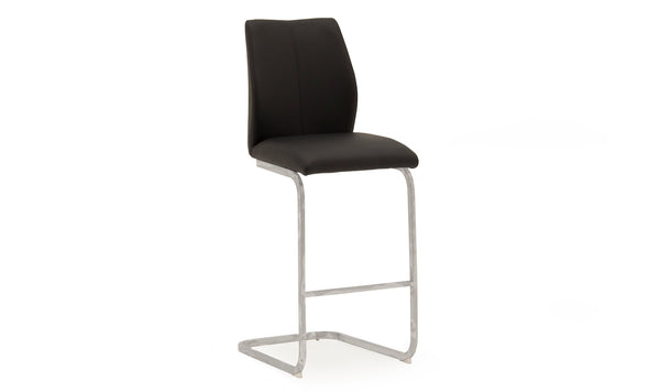 Enzo Bar Chair - Chrome Leg Black