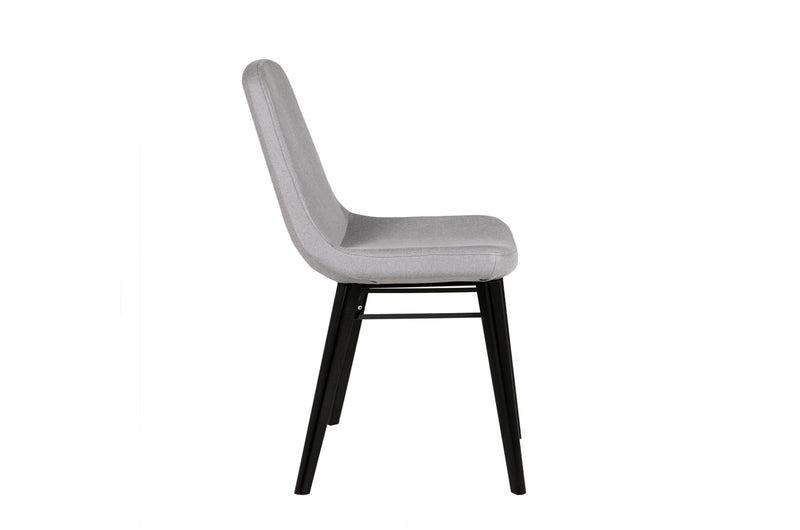 Janet Dining Chair - Grey Black Leg