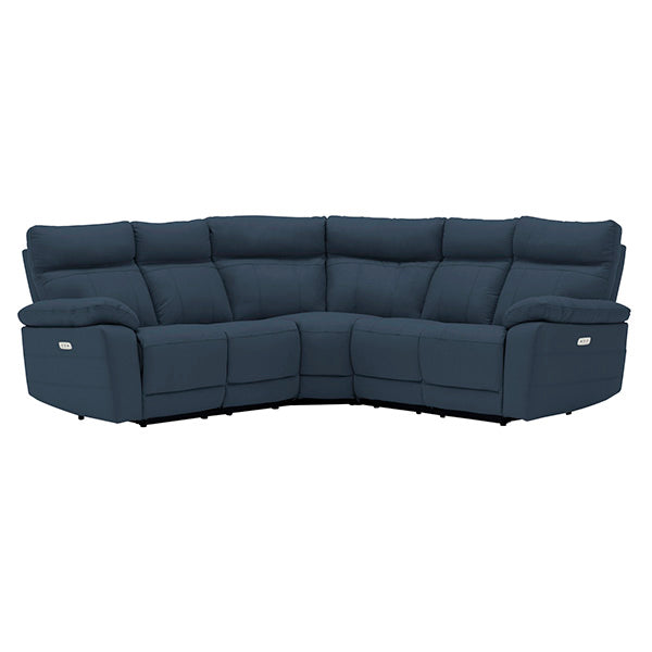 Compiano Corner Group Electric Reclining Sofa - Indigo