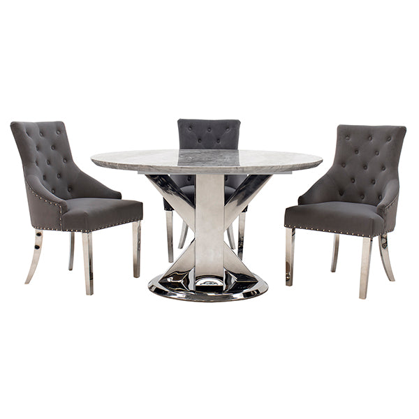 Bremmen Round Dining Table - Milan Grey 1300