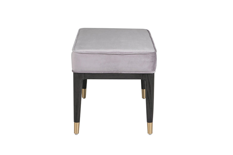 Darcy Dressing Stool - Ebony Ecru Velvet