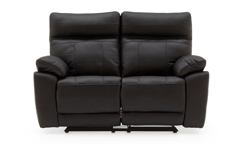 Compiano 2 Seater Recliner - Black