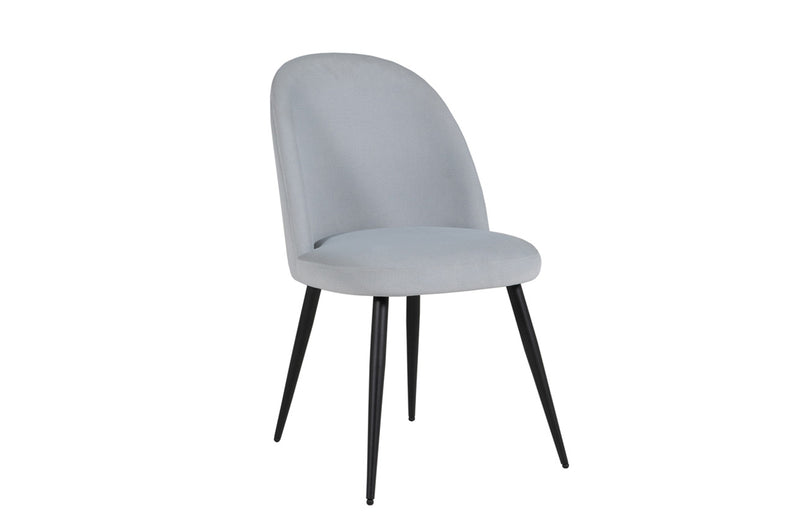 Gabe Dining Chair - Silver With Black Legs