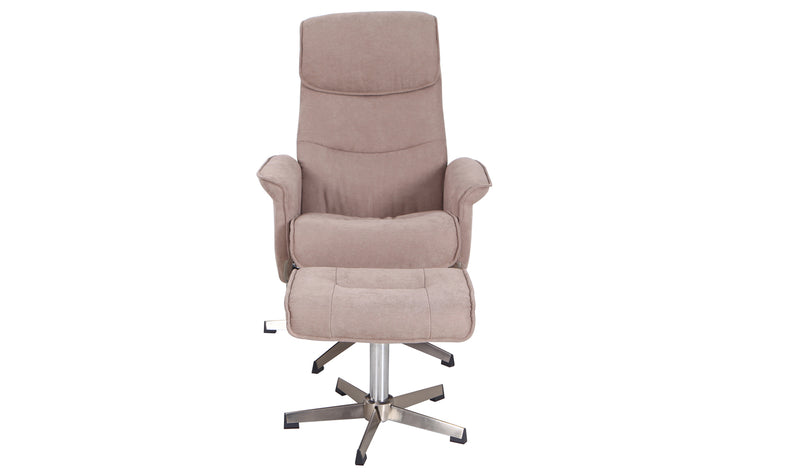 Raynard 1 Seater Recliner with Footstool - Sand