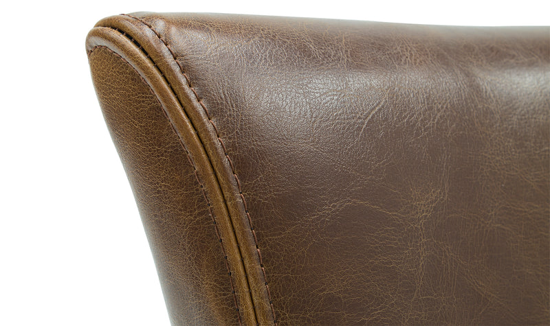 Prince Dining Chair Leather - Tan Brown