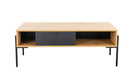 Milan Coffee Table 1200 - Oak and Black