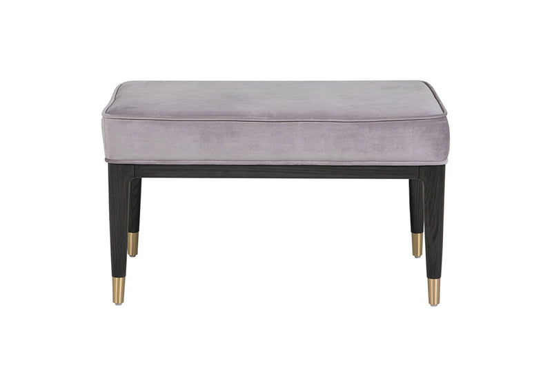 Darcy Dressing Stool - Ebony Ecru Velvet