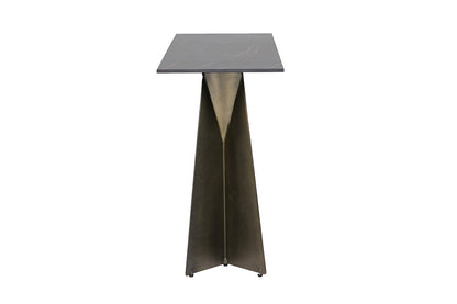 Iris Console Table - Stone Golden Black