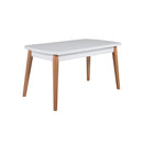 Mags Dining Table Extending 1800 - White Top Oak Leg