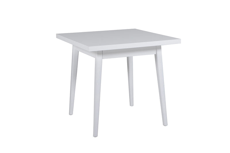 Lucy Dining Table - Square 800 White Top White Leg