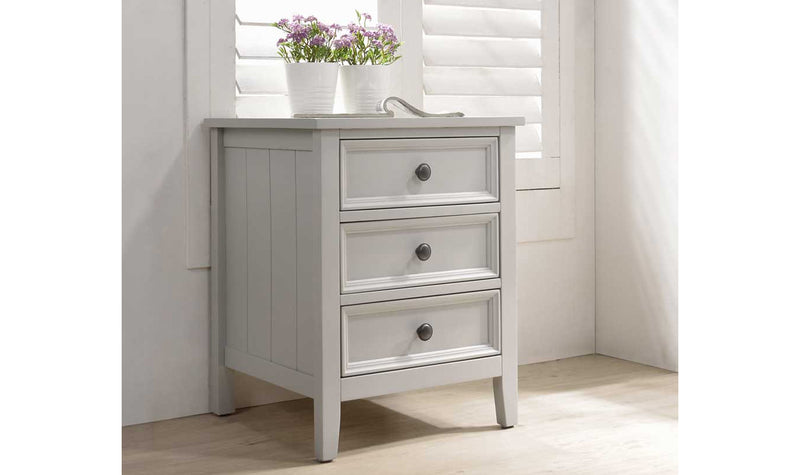 Milly Bedside Table - 3 Drawer Clay