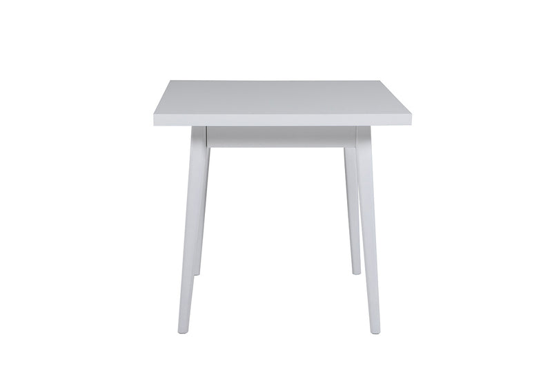 Lucy Dining Table - Square 800 White Top White Leg