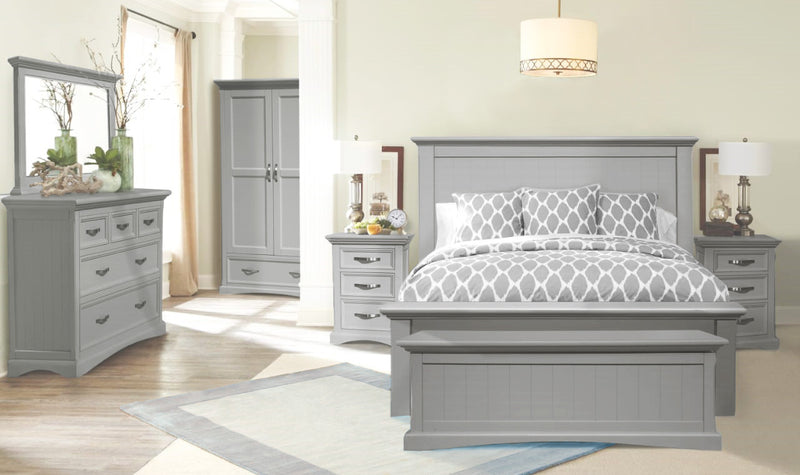 Parker Bedside Table - Grey
