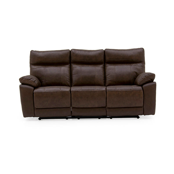 Compiano 3 Seater Electric Reclining Sofa - Brown