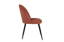 Gabe Dining Chair - Coral With Black Legs