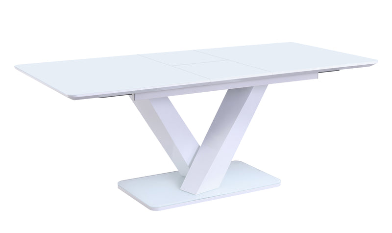 Rossbeg Dining Table Ext - White Gloss 1600/2000