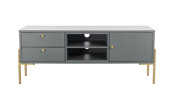Milan TV Unit 1200 - Grey and Gold