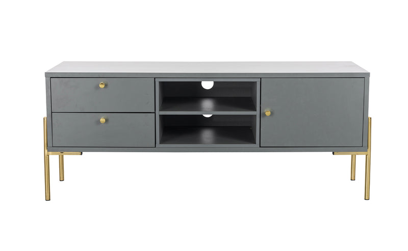 Milan TV Unit 1200 - Grey and Gold