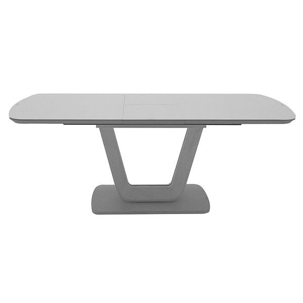 Wavy Extending Dining Table - Light Grey Matt 1200/1600