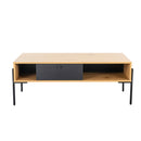 Milan Coffee Table 1200 - Oak and Black