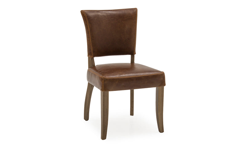 Prince Dining Chair Leather - Tan Brown