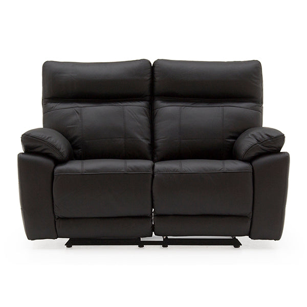 Compiano 2 Seater Recliner - Black