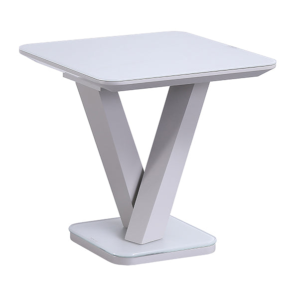 Rossbeg Lamp Table - Light Grey Matt