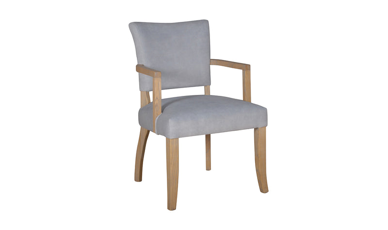 Prince Arm Chair Velvet - Light Grey