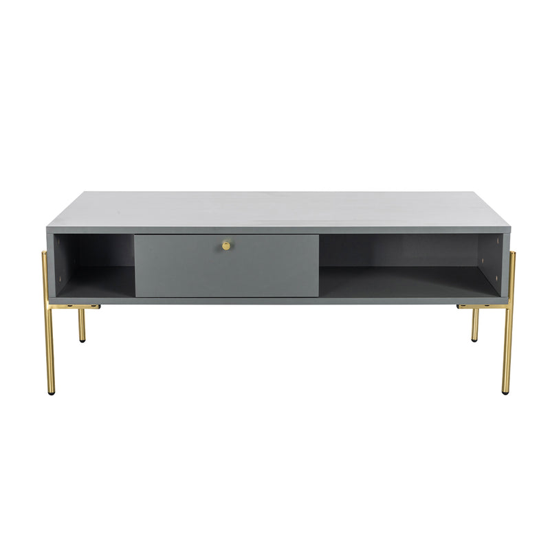 Milan Coffee Table 1200 - Grey and Gold