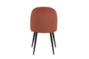 Gabe Dining Chair - Coral With Black Legs