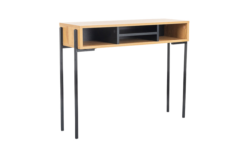 Milan Console Table 900 - Oak and Black