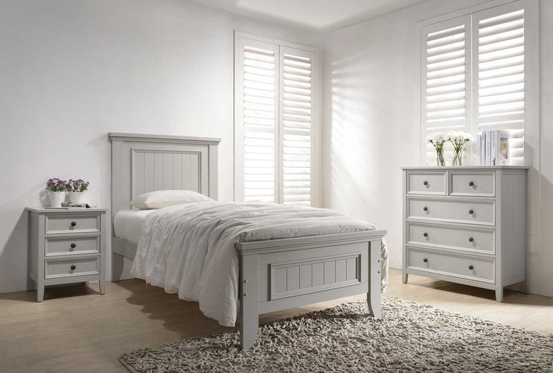 Milly Panelled Bed 3' - Clay