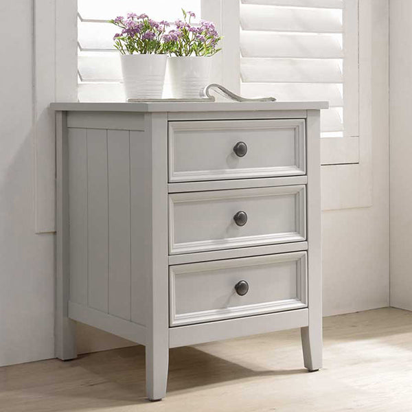 Milly Bedside Table - 3 Drawer Clay