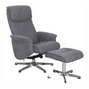 Raynard 1 Seater Recliner with Footstool - Grey