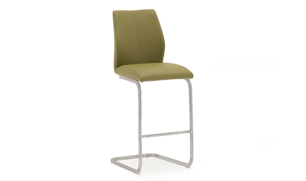 Enzo Bar Chair - Chrome Leg Olive