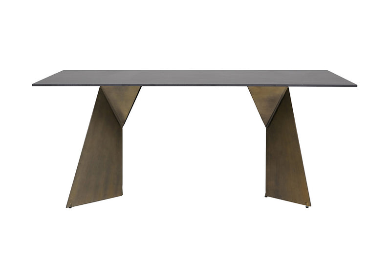 Iris Dining Table 1800 - Stone Golden Black