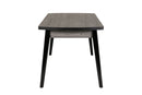 Mags Dining Table Extending 1800 - Grey Top Black Leg
