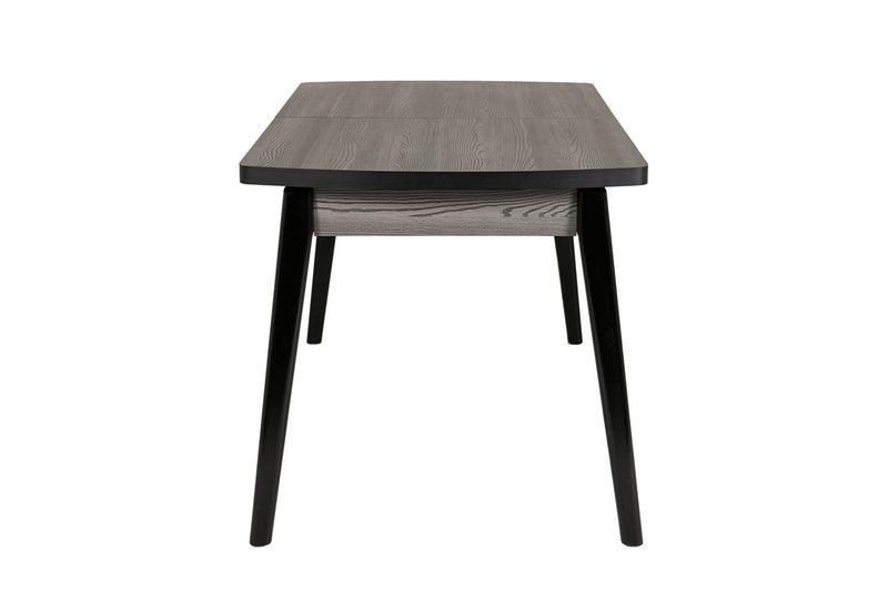 Mags Dining Table Extending 1800 - Grey Top Black Leg