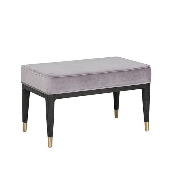Darcy Dressing Stool - Ebony Ecru Velvet