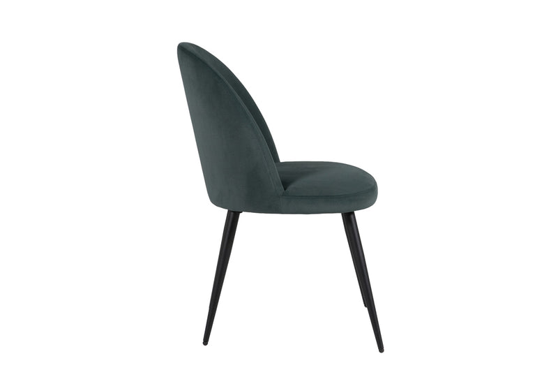 Gabe Dining Chair - Sage With Black Legs