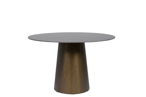 Atom Dining Table 1200 - Stone Golden Black