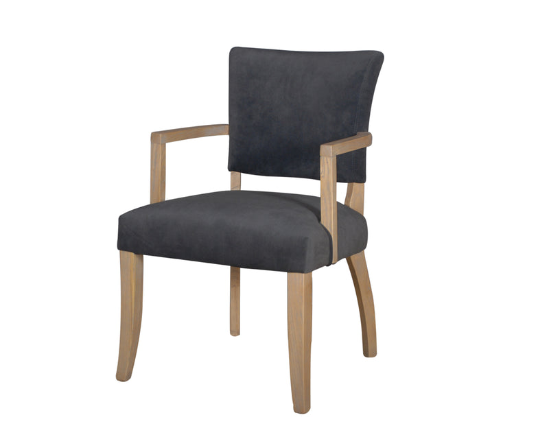 Prince Arm Chair Velvet - Dark Grey