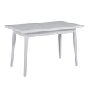 Lucy  Dining Table - Rectangle 1200 White Top White Leg